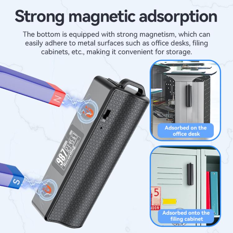 JNN Q70P OLED Display Magnetic Noise Reduction Voice Recording Pen Support APP Control, 8GB, 16GB, 32GB, 64GB, 128GB
