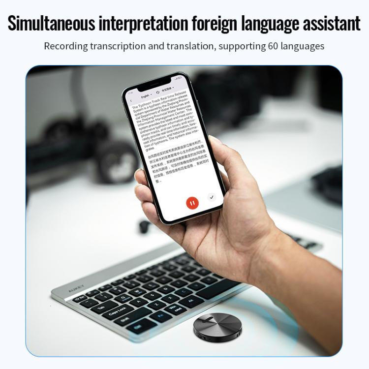 JNN A6 Portable Smart AI Magnetic Recorder Support APP Control, 8GB, 16GB, 32GB, 64GB, 128GB