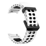 Ocean Dual-Row Hole Two Color Silicone Watch Band, For Samsung Galaxy Watch 7 40 / 44mm