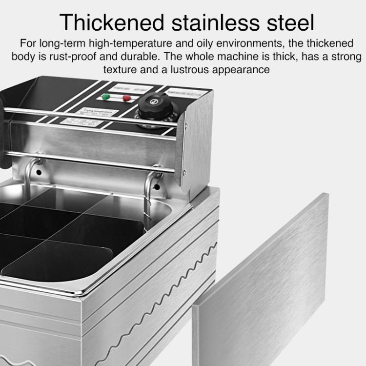 Multifunctional Commercial Stainless Steel Thick Electric Fryer Electric Boiler, Single Cylinder 6L, Single Cylinder 6L+Temperature Limiter, Single Cylinder 6L+Timer, Dual Cylinder 12L, Dual Cylinder 12L+Temperature Limiter, Dual Cylinder 12L+Timer    ...