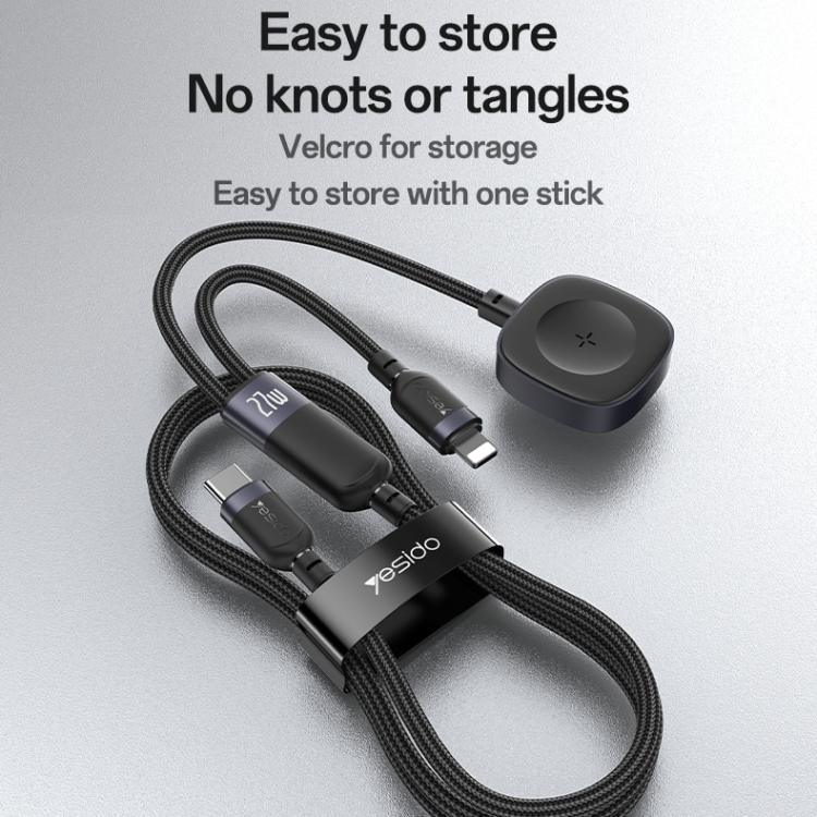 Yesido CA136L 27W USB-C / Type-C to 8 Pin & iWatch 2 in 1 Charging Cable, CA136L