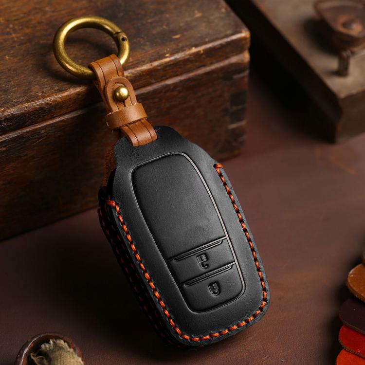 For Toyota Corolla 3-button B111 Crazy Horse Cowhide Car Key Protection Cover, For Toyota Corolla 3-button