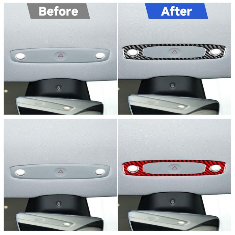 For Tesla Model 3 2023- Carbon Fiber Car Front Reading Light Panel Decorative Sticker, For Tesla Model 3 2023- Car Front Reading Light Panel
