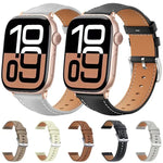 xDfind Black Shark Fine Grain Leather Watch Band, For Apple Watch 42 / 44 / 45 / 46 / 49mm, For Apple Watch 38 / 40 / 41 / S10 42mm