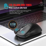 HXSJ T68 3 Modes Wired 2.4G BT5.1 Wireless Lightweight Gaming Mouse, T68