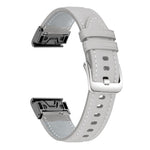 xDfind Silver Buckle Leather Quick Release Watch Band, For Garmin Fenix 7 / 7X / 6X 26mm, For Garmin Fenix 7 / 7X / 6X 22mm