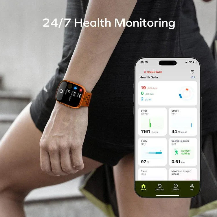 MOMAX SW1S 1.83 inch Screen IP68 Waterproof Smart Sports Watch