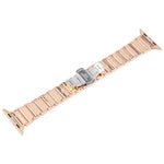 Three Beads Ceramics 18mm Steel Watch Band, For Apple Watch 46mm / 49mm / 45mm / 44mm, For Apple Watch 42mm / 41mm / 40mm / 38mm