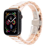Three Beads Ceramics 18mm Steel Watch Band, For Apple Watch 46mm / 49mm / 45mm / 44mm, For Apple Watch 42mm / 41mm / 40mm / 38mm