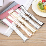 Three Beads Ceramics 18mm Steel Watch Band, For Apple Watch 46mm / 49mm / 45mm / 44mm, For Apple Watch 42mm / 41mm / 40mm / 38mm