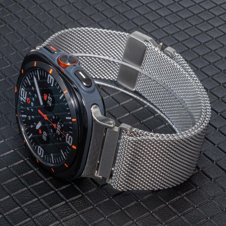Umbrella Buckle Milanese Titanium Steel Watch Band, For Samsung Galaxy Watch Ultra / Ultra 2025, For Samsung Galaxy Watch8 / Watch8 Classic