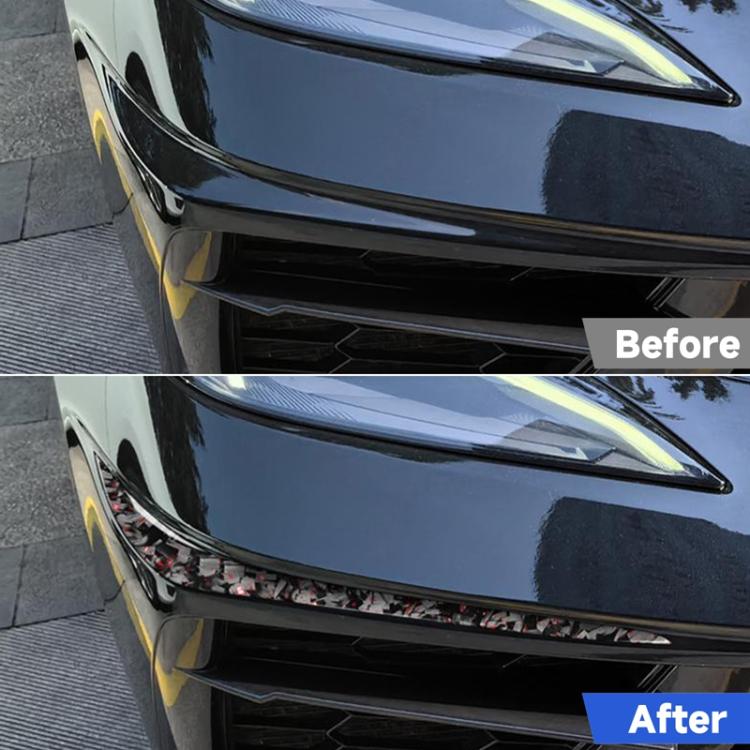 2pcs/Set Forged Gold Foil Carbon Fiber Car Bumper Corner Decorative Sticker for Chevrolet Corvette C8 2020-, Left and Right Driver, Bumper Corner