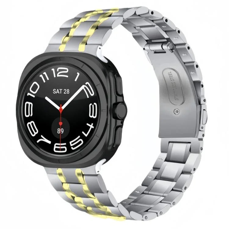 Five Beads Stainless Steel Metal Watch Band, For Samsung Galaxy Watch Ultra / Ultra 2025, For Samsung Galaxy Watch8 / Watch8 Classic