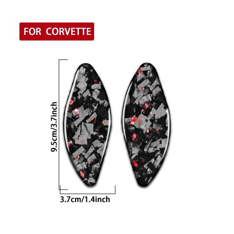 2pcs/Set Forged Gold Foil Carbon Fiber Car Inside Door Bowl Decorative Sticker for Chevrolet Corvette C8 2020-, Left and Right Driver, Inside Door Bowl