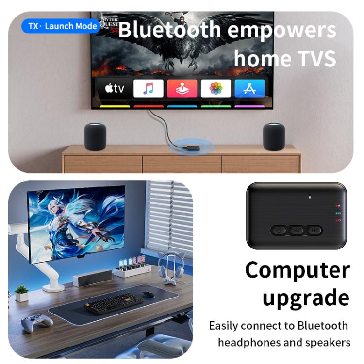 2 in 1 Car Bluetooth AUX Receiver Transmitter Bluetooth Audio Adapter, A28
