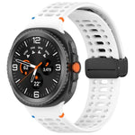 xDfind Magnetic Black Buckle Silicone Watch Band, For Samsung Galaxy Watch8 / Watch8 Classic