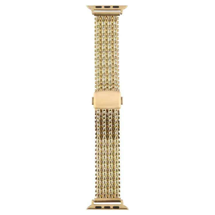 Magnetic Snap Clasp Steel Mesh Metal Watch Band, For Apple Watch 46mm / 49mm / 45mm / 44mm, For Apple Watch 42mm / 41mm / 40mm / 38mm