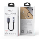 Yesido YAU46 USB to 3.5mm Aluminum Alloy Audio Adapter, YAU46