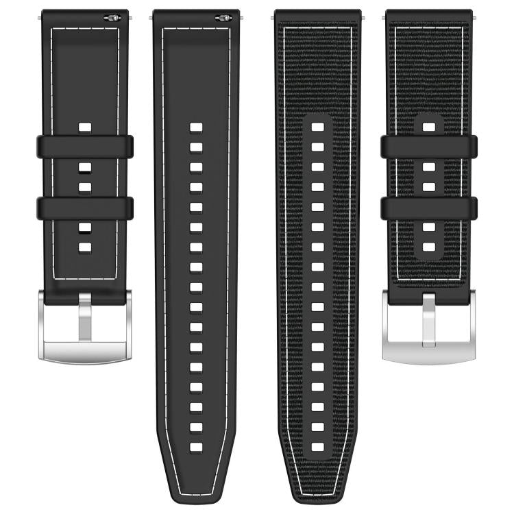 xDfind Hybrid Nylon Braid Silicone Watch Band, 22mm For Huawei Watch GT5/GT5 Pro/4/4 Pro, 20mm For Huawei Watch GT4 / GT3 / GT2