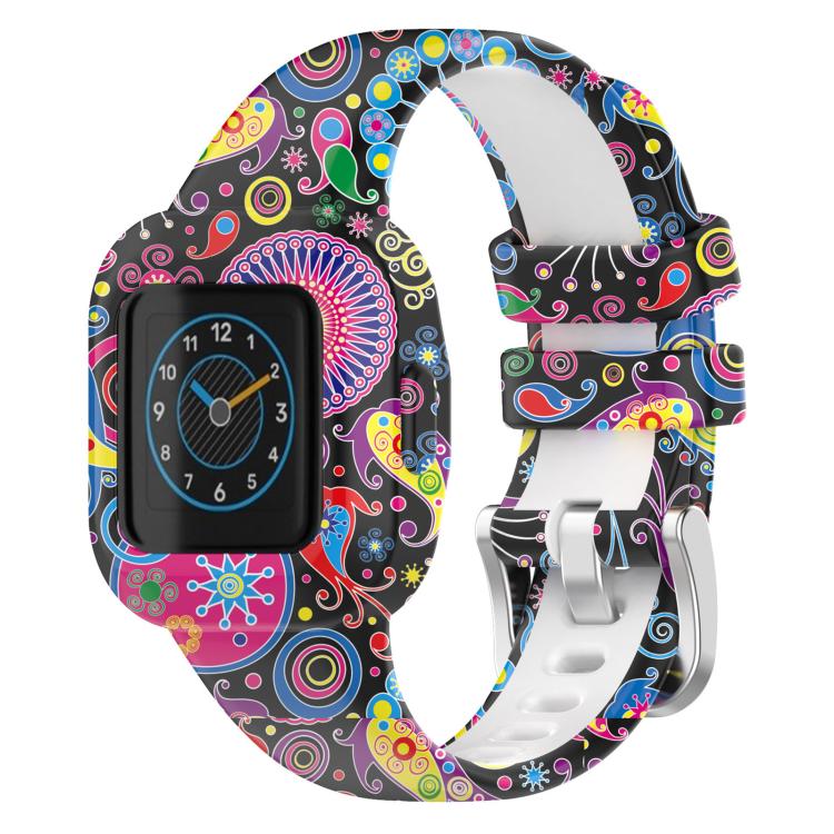 xDfind Steel Buckle Printed Silicone Watch Band, For GarminFit JR3 / Garmin Vivofit JR 3