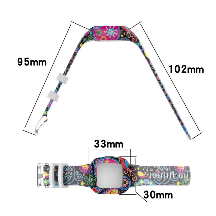 xDfind Steel Buckle Printed Silicone Watch Band, For GarminFit JR3 / Garmin Vivofit JR 3