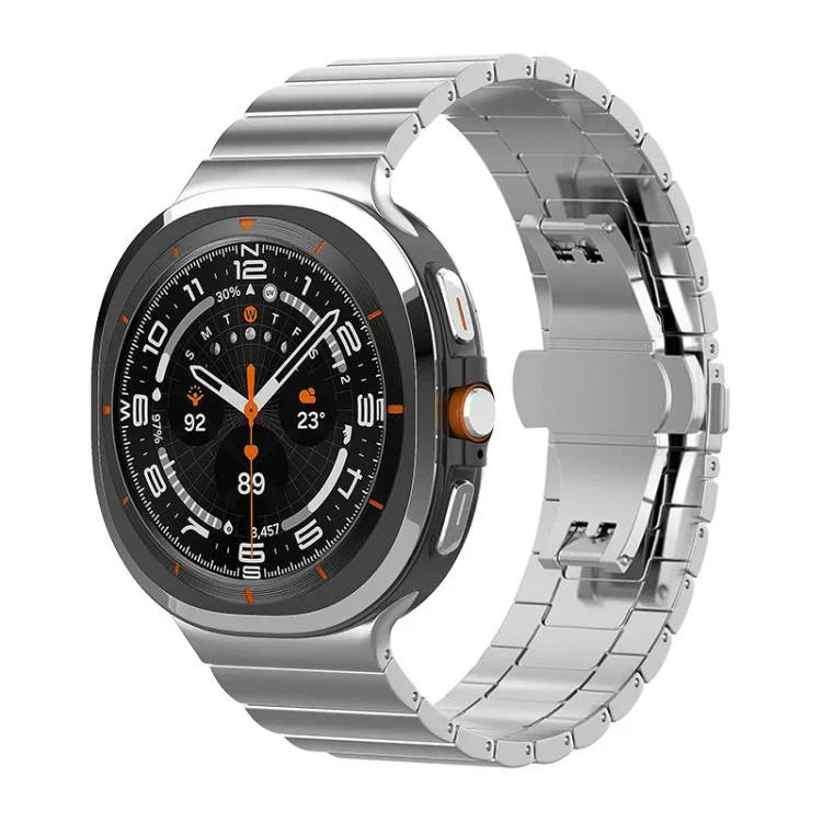 xDfind One-bead Bamboo Solid Stainless Steel Watch Band, For Samsung Galaxy Watch8 / Wacth8 Classic 22mm, For Samsung Galaxy Watch 7 / 6 / 5 / FE 20mm, For Samsung Galaxy Fit3 SM-R390 18mm