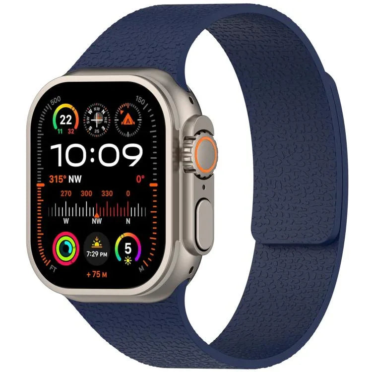 xDfind Litchi Texture Magnetic Silicone Watch Band, For Apple Watch 42 / 44 / 45 / 46 / 49mm, For Apple Watch 38 / 40 / 41 / S10 42mm