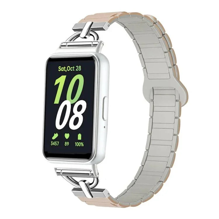 D-shaped Tri-beads Magnetic Silicone Watch Band, For Samsung Galaxy Fit3