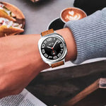 Hole Retro Leather Watch Band, For Samsung Galaxy Watch Ultra 47mm / Ultra 2025