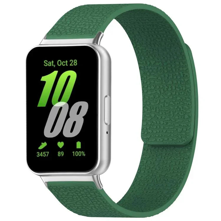 xDfind Litchi Texture Magnetic Silicone Watch Band, For Samsung Galaxy Watch Ultra/Ultra 2025, For Samsung Galaxy Watch8 / 8 Classic, For Samsung Galaxy Watch 7 / 6 / 5 / FE, For Samsung Galaxy Fit3 SM-R390