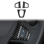3pcs/Set Carbon Fiber Car Steering Wheel Buttons Decorative Sticker for Renault Fluence 2009-2017 / Megane 2008-2016, Left and Right Driver, Steering Wheel Buttons