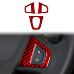 3pcs/Set Carbon Fiber Car Steering Wheel Buttons Decorative Sticker for Renault Fluence 2009-2017 / Megane 2008-2016, Left and Right Driver, Steering Wheel Buttons