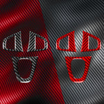 3pcs/Set Carbon Fiber Car Steering Wheel Buttons Decorative Sticker for Renault Fluence 2009-2017 / Megane 2008-2016, Left and Right Driver, Steering Wheel Buttons