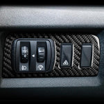 Carbon Fiber Car Headlight Button Frame Decorative Sticker for Renault Fluence 2009-2017 / Megane 2008-2016, Left and Right Driver, Headlight Button Frame