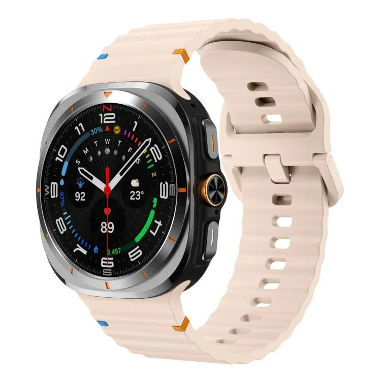 xDfind Wave Stitching Silicone Watch Band, For Samsung Galaxy Watch Ultra 47mm / Ultra 2025