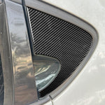 2pcs/Set Carbon Fiber Car Rear Triangle Window Decorative Sticker for SEAT Leon 2005-2012, Left and Right Driver, Rear Triangle Window