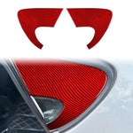 2pcs/Set Carbon Fiber Car Rear Triangle Window Decorative Sticker for SEAT Leon 2005-2012, Left and Right Driver, Rear Triangle Window