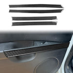 4pcs/Set Carbon Fiber Car Door Panel Decorative Sticker for SEAT Leon 2005-2012, Left and Right Driver, Door Panel