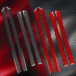 4pcs/Set Carbon Fiber Car Door Panel Decorative Sticker for SEAT Leon 2005-2012, Left and Right Driver, Door Panel