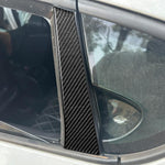4pcs/Set Carbon Fiber Car B Pillar Decorative Sticker for SEAT Leon 2005-2012, Drop Glue Style, Left and Right Driver, B Pillar