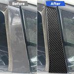 4pcs/Set Carbon Fiber Car B Pillar Decorative Sticker for SEAT Leon 2005-2012, Drop Glue Style, Left and Right Driver, B Pillar
