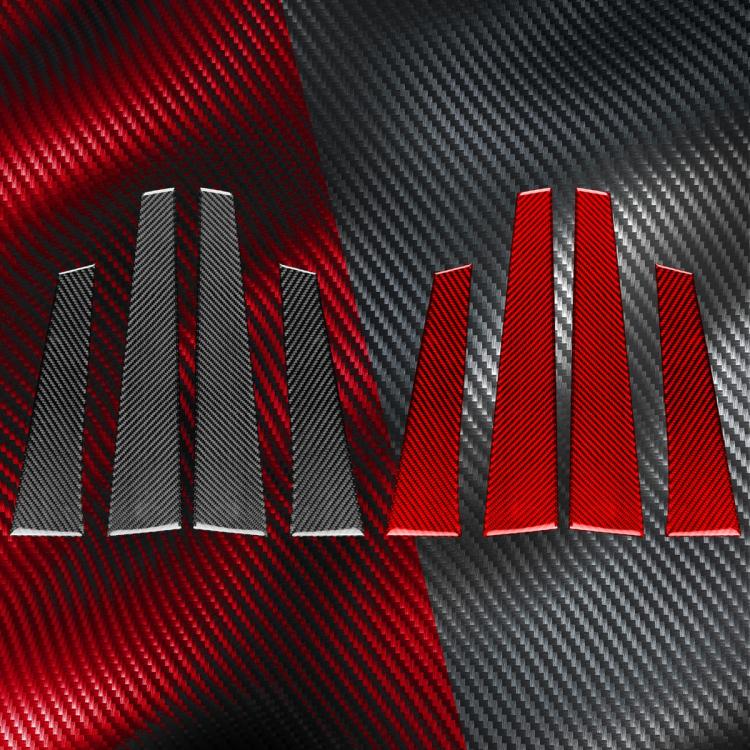 4pcs/Set Carbon Fiber Car B Pillar Decorative Sticker for SEAT Leon 2005-2012, Drop Glue Style, Left and Right Driver, B Pillar