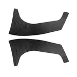 2pcs/Set Carbon Fiber Car Rear Windshield Decorative Sticker for SEAT Leon 2005-2012, Carbon Sheet Style, Left and Right Driver, Rear Windshield