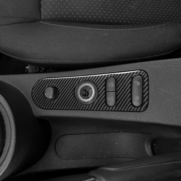 Carbon Fiber Car Rear Mirror Adjustment Panel B Decorative Sticker for SEAT Leon 2005-2012, Left and Right Driver, Rear Mirror Adjustment Panel B