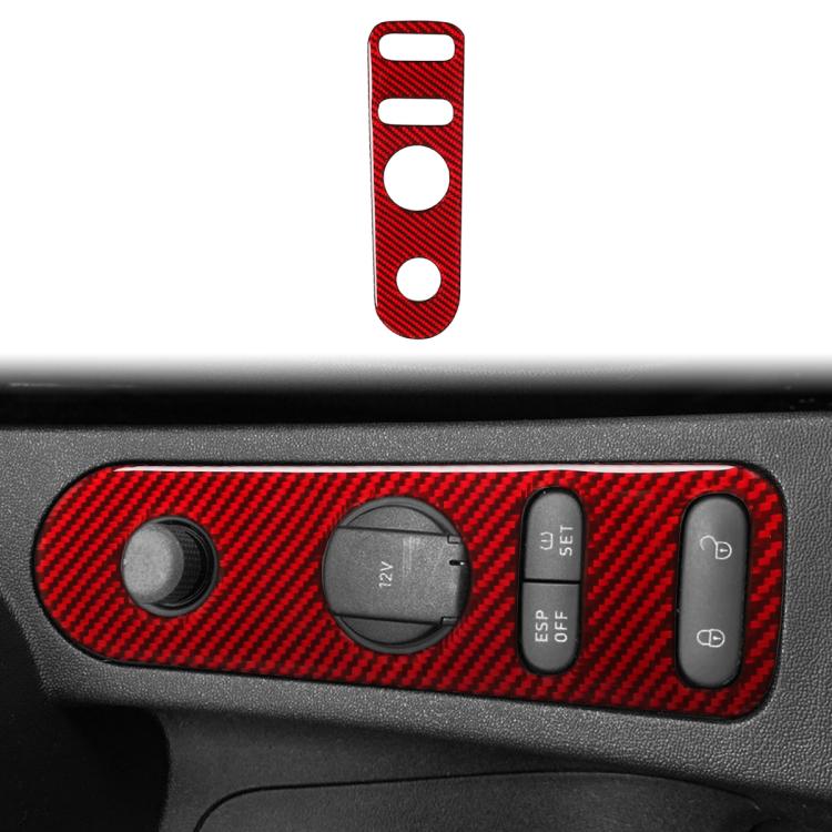 Carbon Fiber Car Rear Mirror Adjustment Panel B Decorative Sticker for SEAT Leon 2005-2012, Left and Right Driver, Rear Mirror Adjustment Panel B