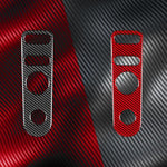 Carbon Fiber Car Rear Mirror Adjustment Panel B Decorative Sticker for SEAT Leon 2005-2012, Left and Right Driver, Rear Mirror Adjustment Panel B