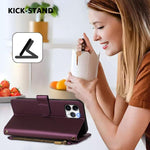 Butterfly Love Flower Multi-card Zipper Wallet Leather Phone Case, For iPhone 11 Pro Max, For iPhone 11, For iPhone 11 Pro, For iPhone X / XS, For iPhone XR, For iPhone XS Max