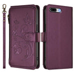 Butterfly Love Flower Multi-card Zipper Wallet Leather Phone Case, For iPhone 7 Plus / 8 Plus