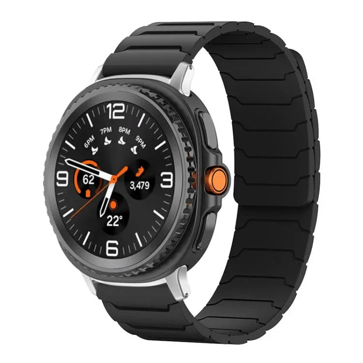 xDfind Magnetic Silicone Watch Band, For Samsung Galaxy Watch Ultra / Ultra 2025, For Samsung Galaxy Watch8 / 8 Classic, For Samsung Galaxy Watch 7 / 6 / 5 / FE