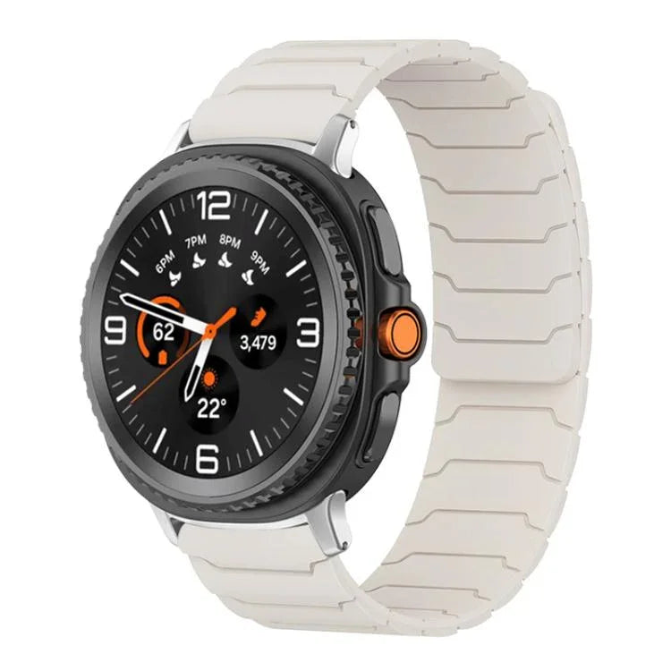 xDfind Magnetic Silicone Watch Band, For Samsung Galaxy Watch Ultra / Ultra 2025, For Samsung Galaxy Watch8 / 8 Classic, For Samsung Galaxy Watch 7 / 6 / 5 / FE